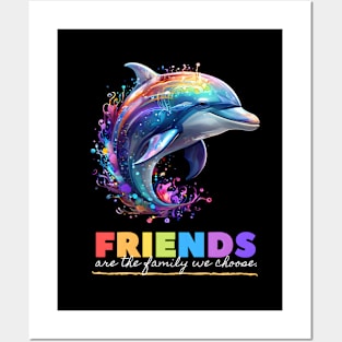 Ethereal Multicolored Dolphin Posters and Art